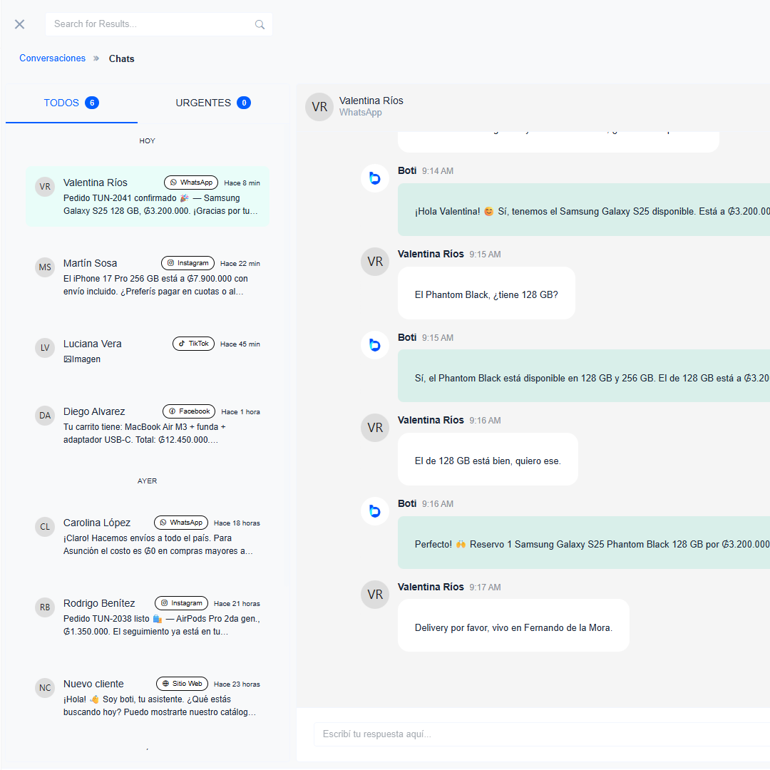 Automatización de conversaciones